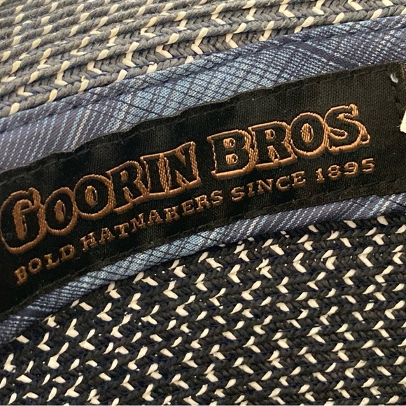 Goorin Bros. Navy Straw Narrow Brim Fedora Hat - Picture 9 of 9